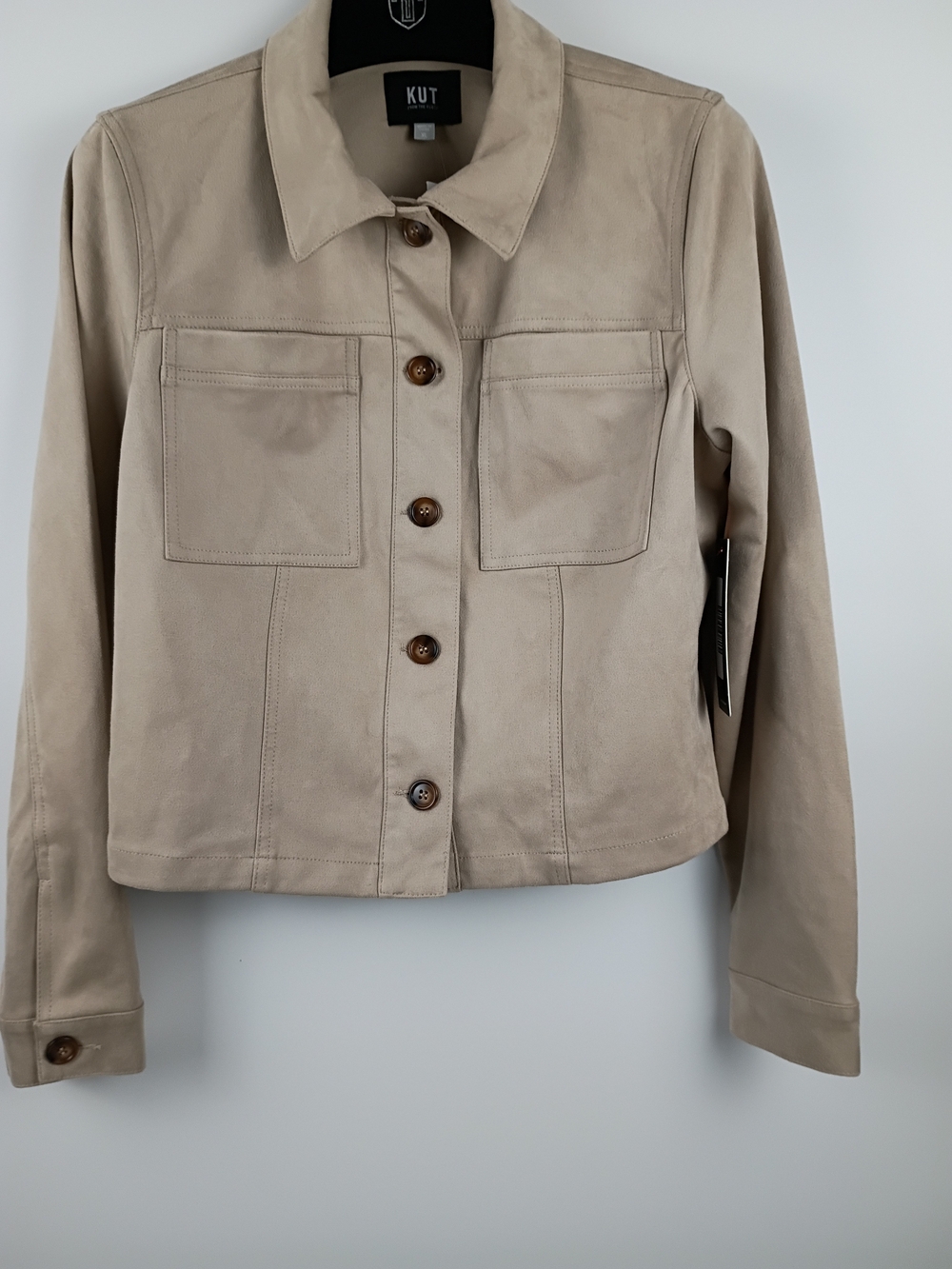 Womens Beige Cropped Utility Jacket - Picture 2 of 12